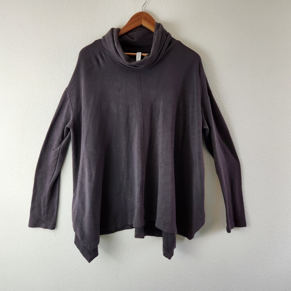 Athleta Ethereal Brushed Funnel Neck Long Sleeve Size Small Oversized *Flaw